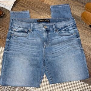 Express Women's Classic Blue Straight Leg Jeans